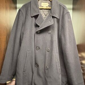 J. Crew Men's Black Peacoat